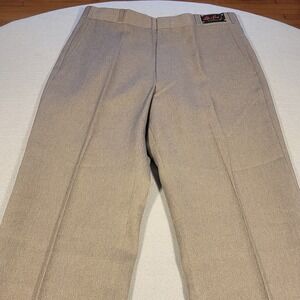 Vintage Jaymar Life o' Ease Dress Pants Mens 33 Reg Tan USA Made Unhemmed NWT